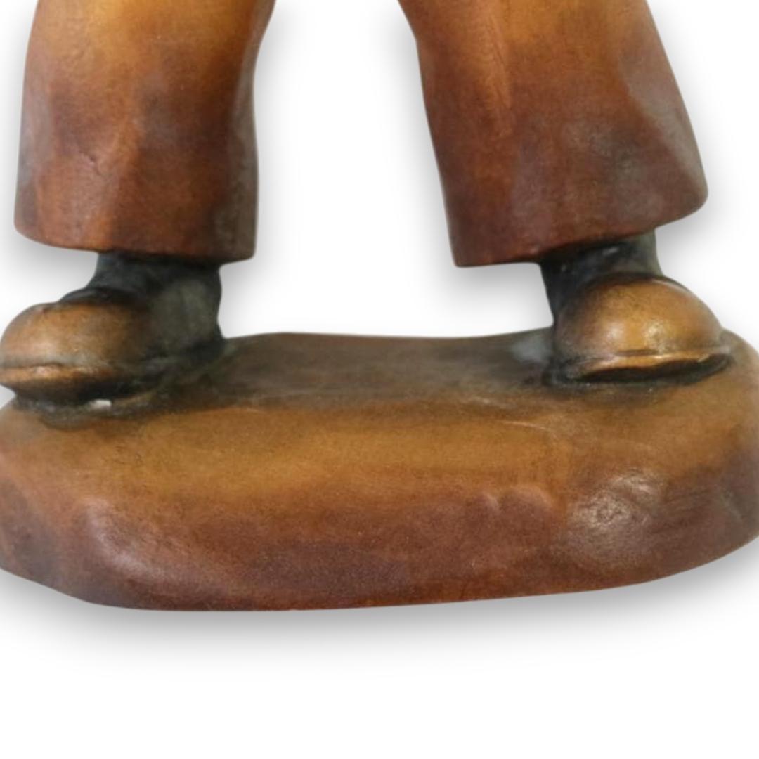 アンリ　ホアン・フェランディス　高級木彫り人形　 ビンテージカウボーイ 一刀彫