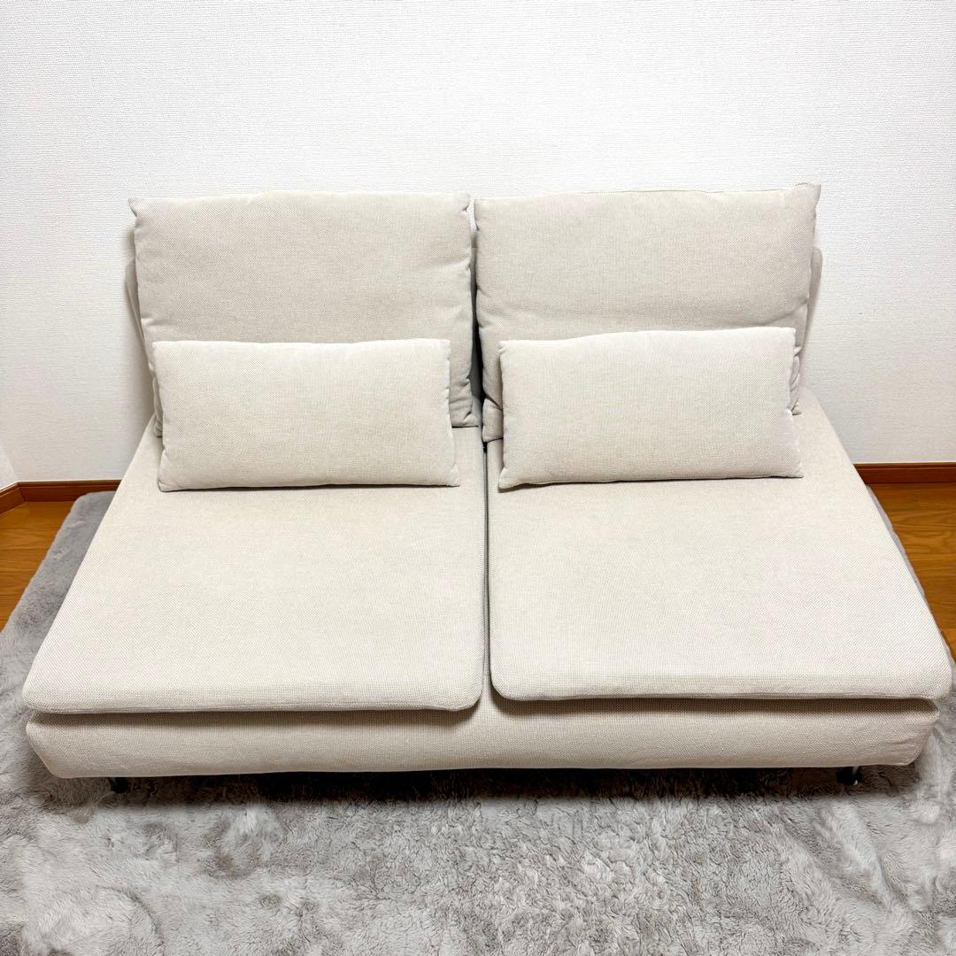 ★無料配送有り【美品】IKEA SÖDERHAMN コンパクトソファ ベージュ