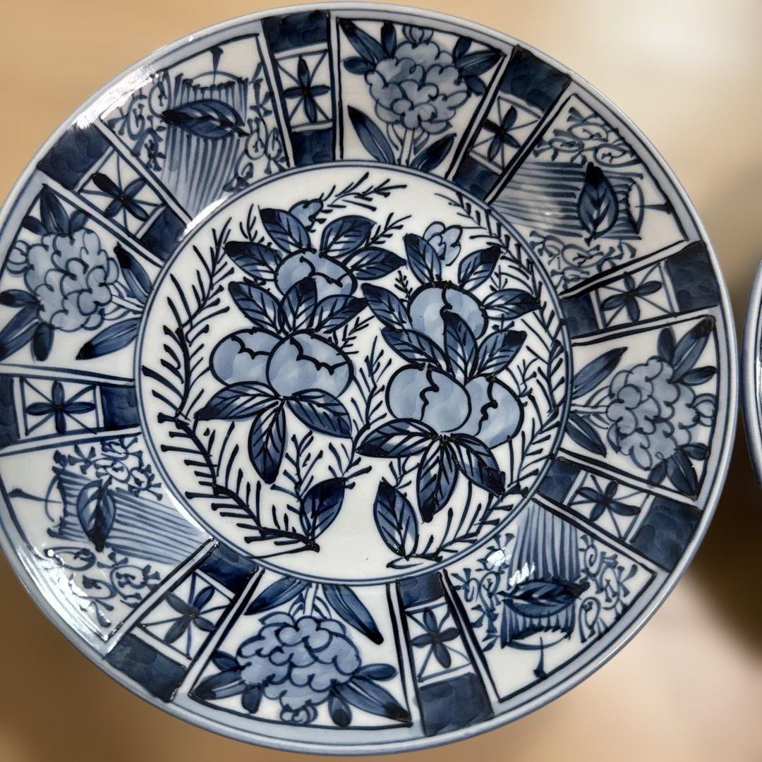 源右衛門　染付芙蓉手　2枚セット