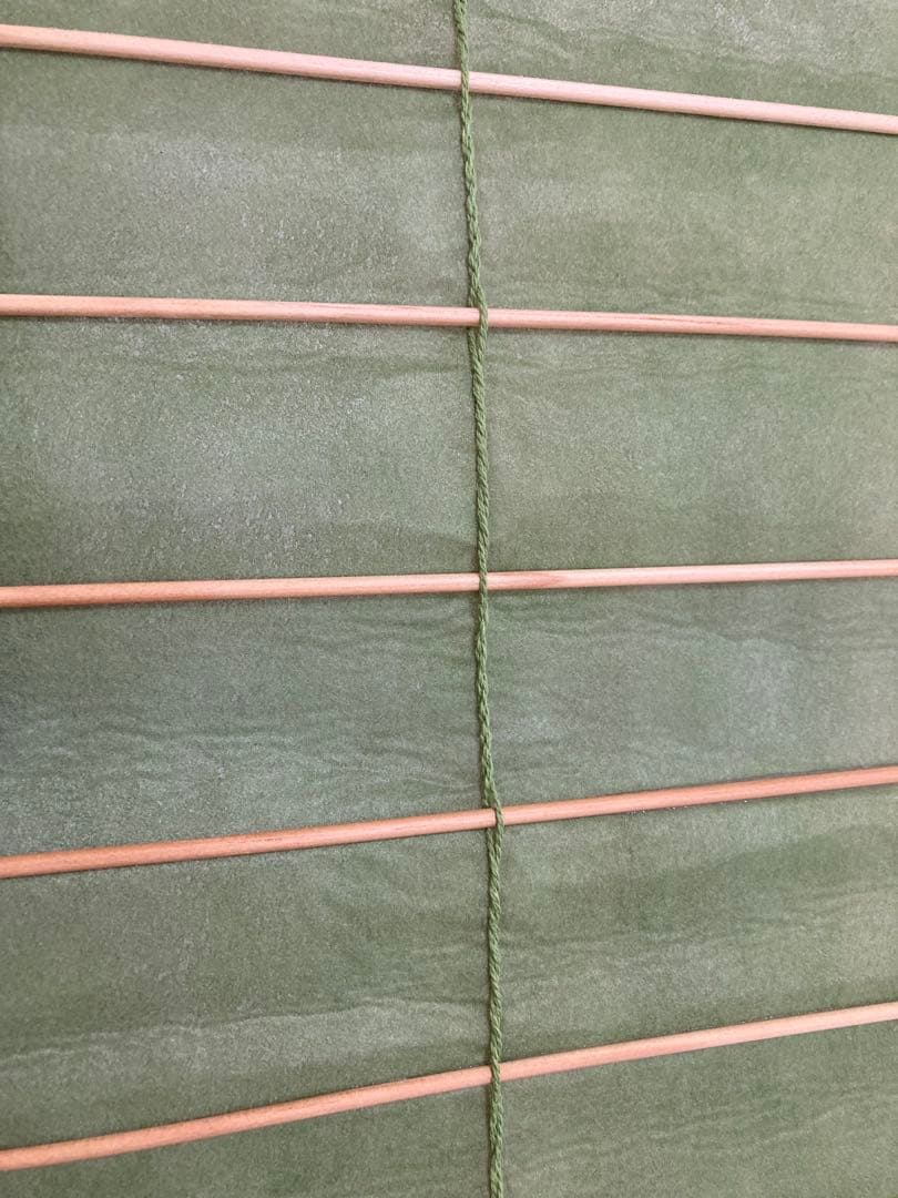 和紙調 ロールスクリーン 180x180コード式 不織布 緑 ロールアップ