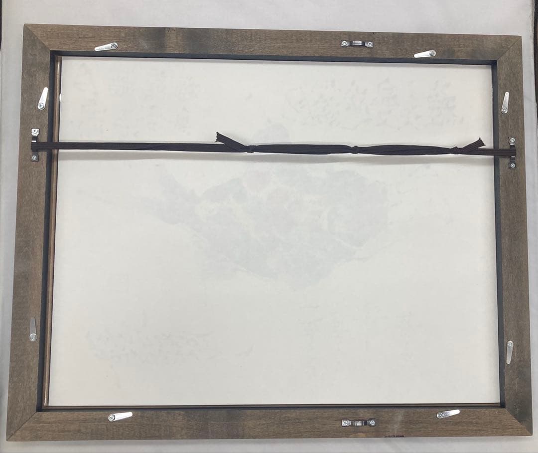 B512b「鰉魚曼陀羅図」城本敏由樹筆　愛媛　エンペラフィッシュ　直筆　ガラス付