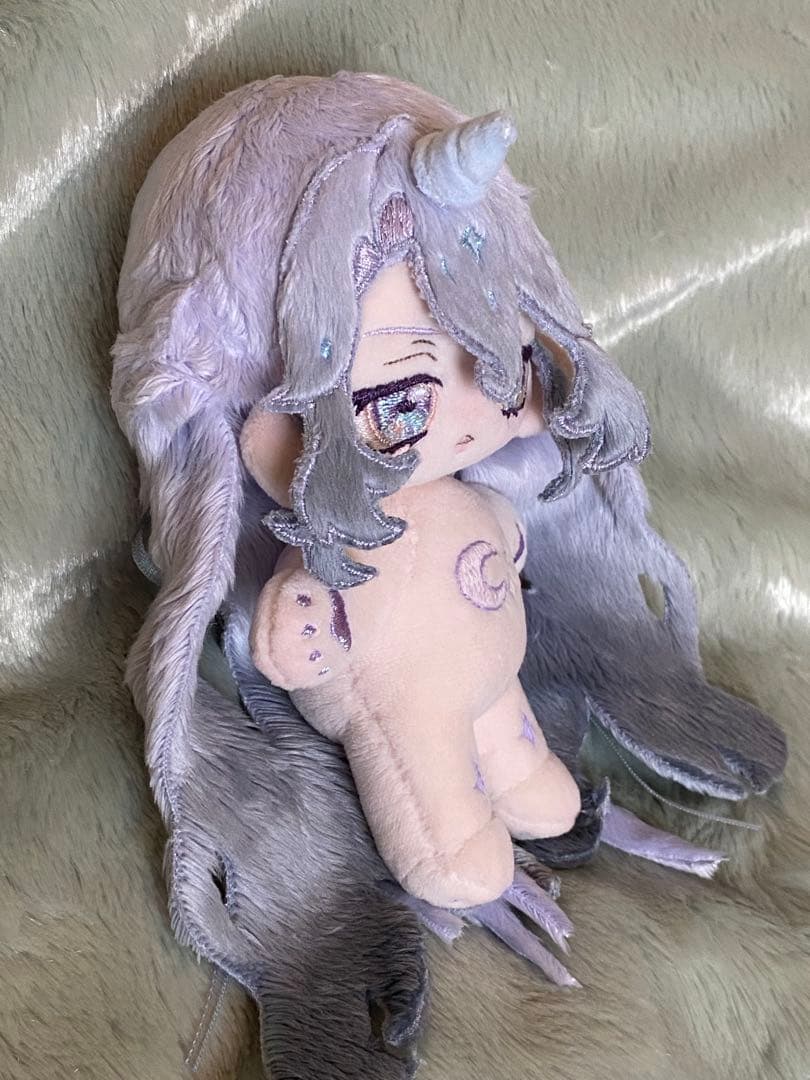 わ*び様 無属性　自作　ぬいぐるみ　10cm （12.5センチ）　骨入り　蓄光刺