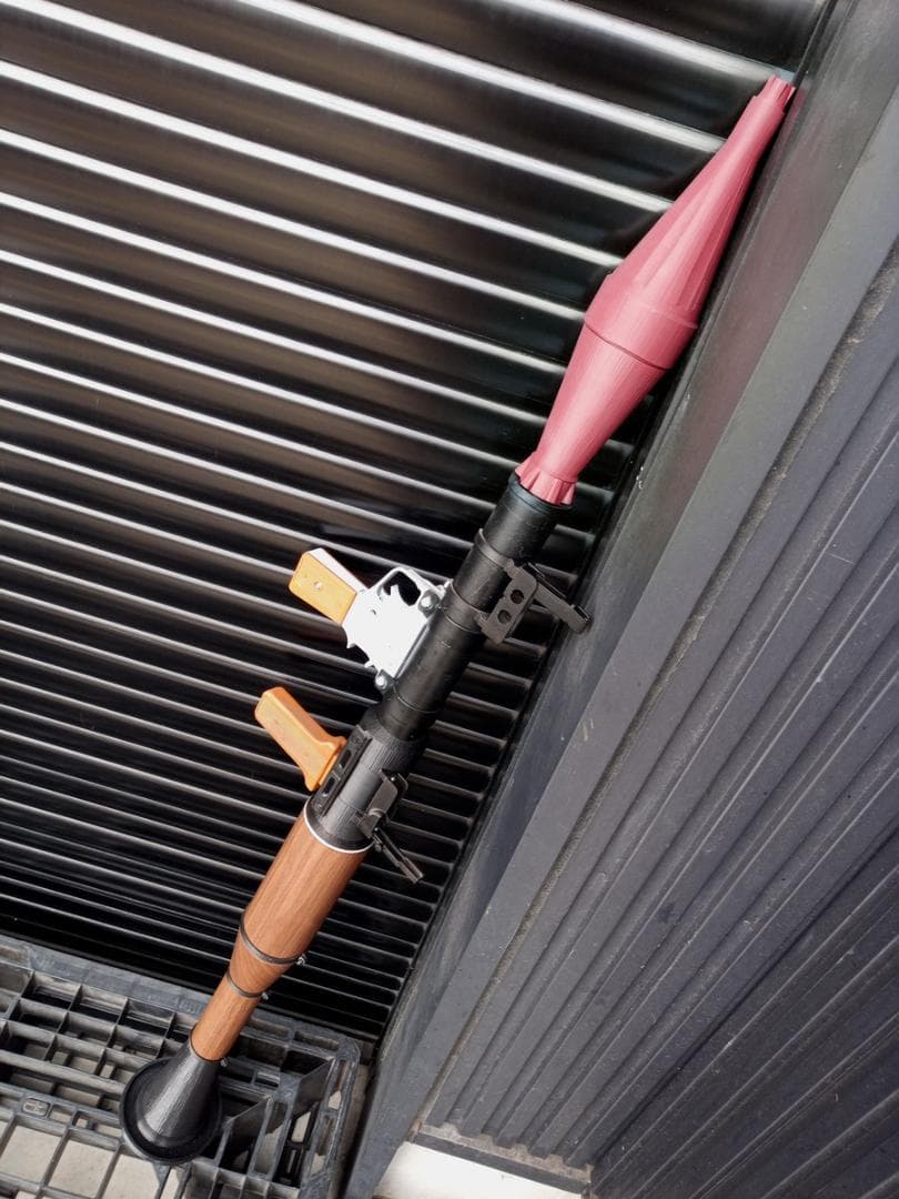 フルスクラッチ RPG-7 ロケットランチャー 3Dプリンター 成形 赤C