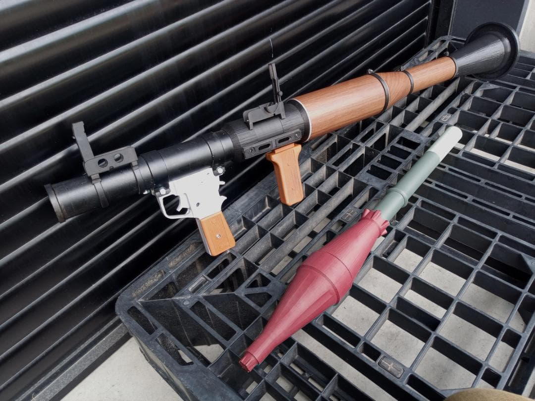 フルスクラッチ RPG-7 ロケットランチャー 3Dプリンター 成形 赤C