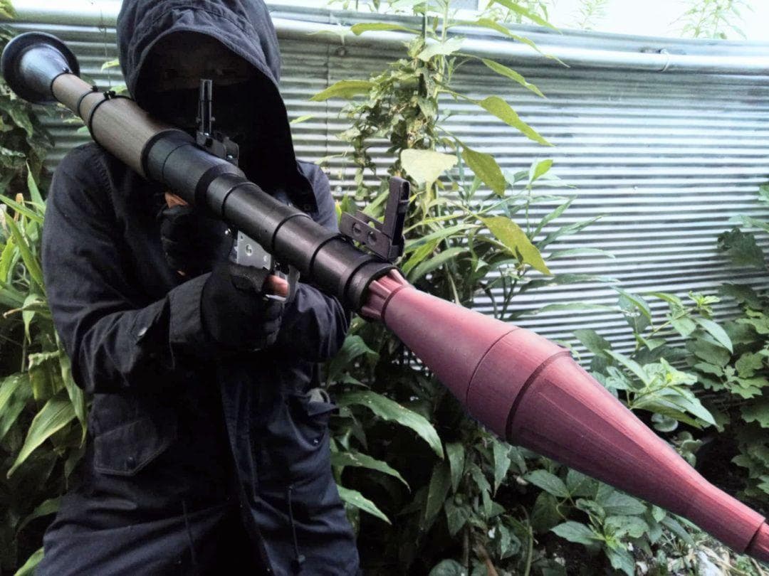 フルスクラッチ RPG-7 ロケットランチャー 3Dプリンター 成形 赤C