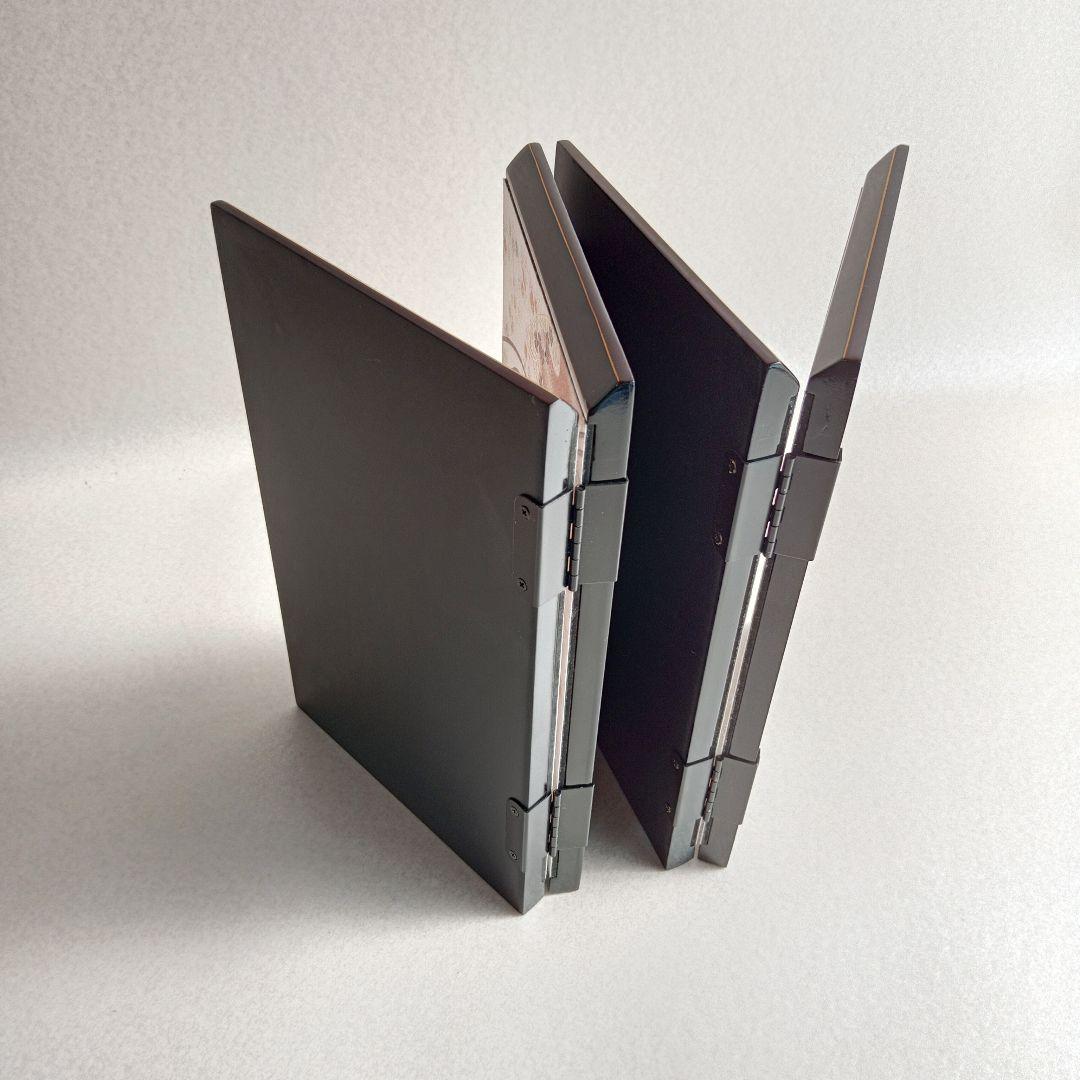 【未使用・保管品】久月 ひな飾り台 親王飾り用櫃と背屏風（同柄）　櫃型木製飾り箱