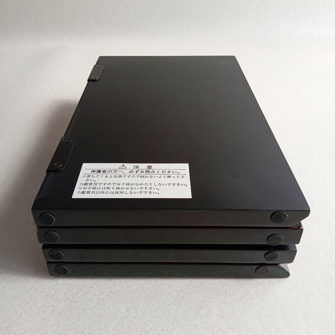 【未使用・保管品】久月 ひな飾り台 親王飾り用櫃と背屏風（同柄）　櫃型木製飾り箱