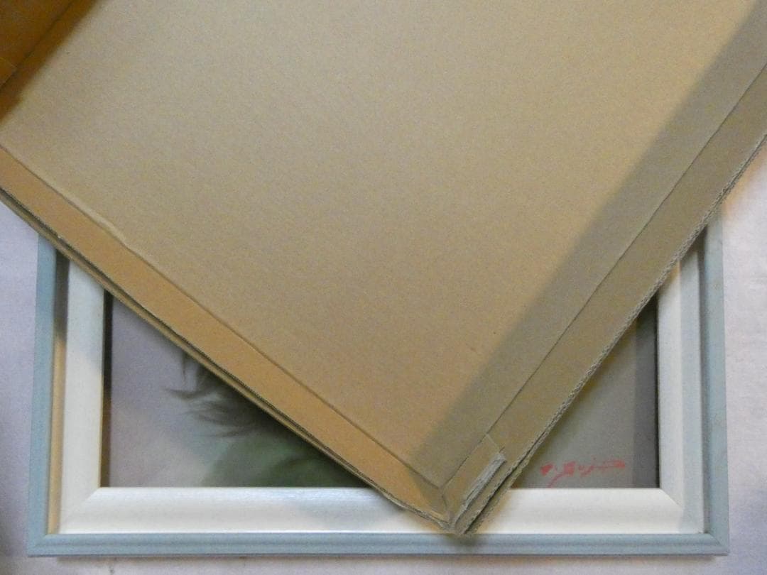 人物画　油絵　藤井勉　風　F6号　額付き　手描き　肉筆