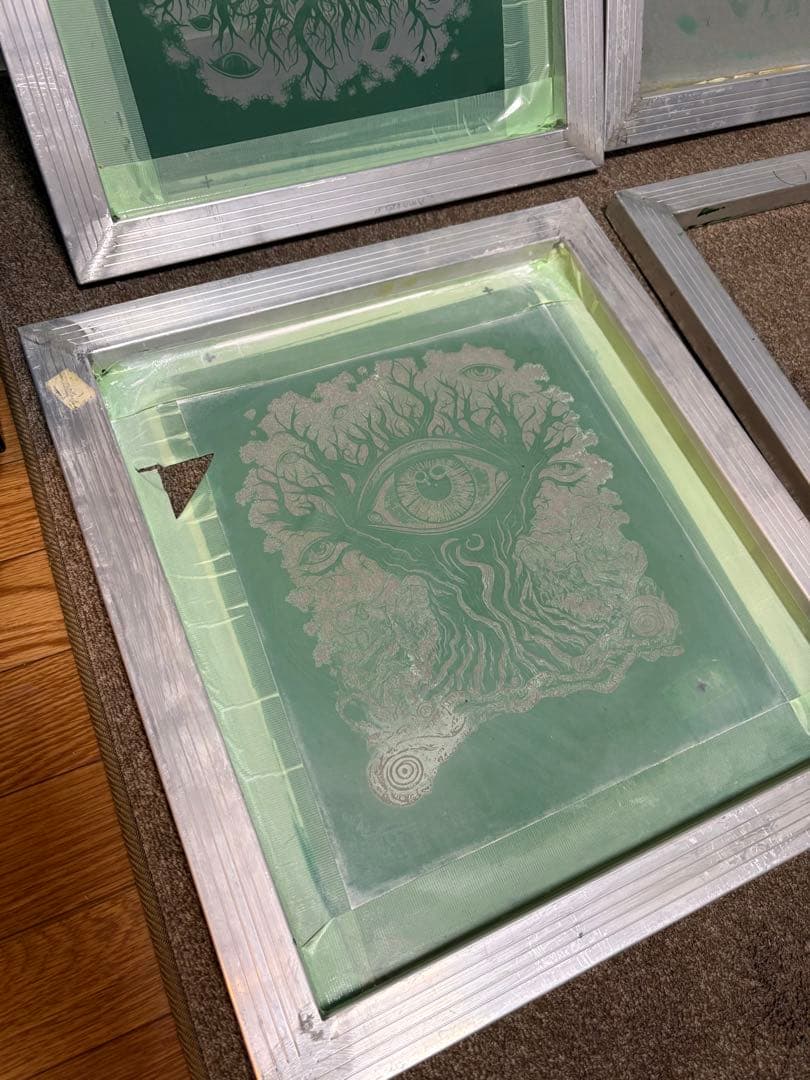 シルクスクリーン用アルミフレーム 46×51cm /160メッシュ 12枚セット