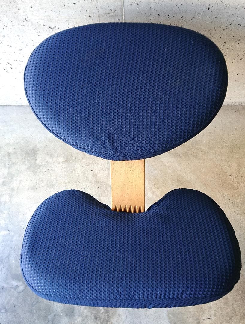 【美品】サカモトハウス バランスチェアイージー 　ブルー　カバー付き