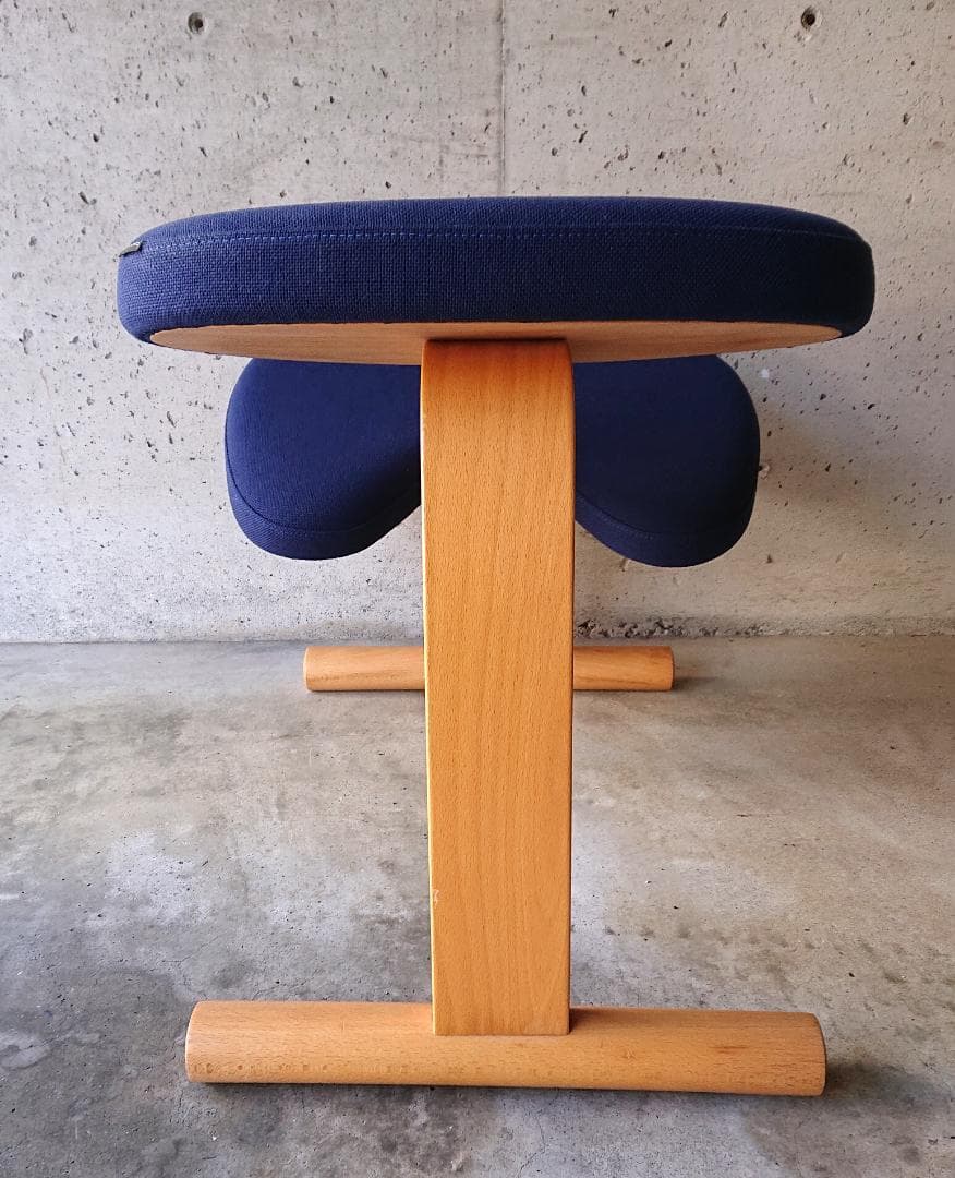 【美品】サカモトハウス バランスチェアイージー 　ブルー　カバー付き