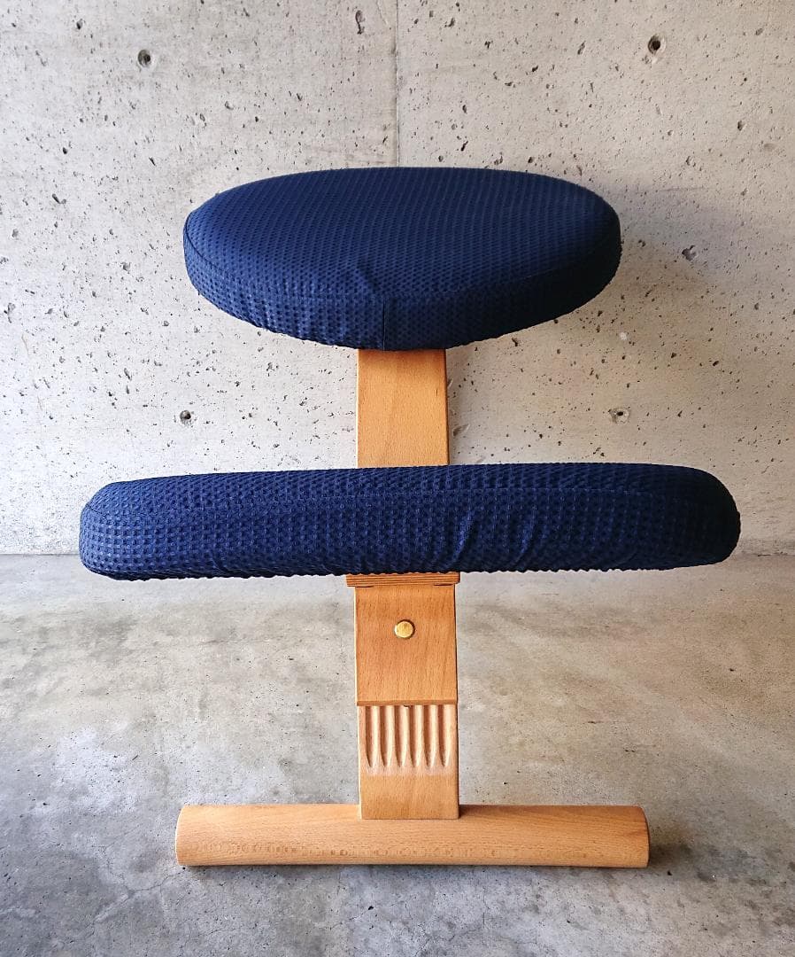 【美品】サカモトハウス バランスチェアイージー 　ブルー　カバー付き
