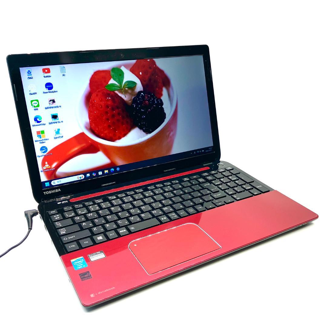 ⭐動作快適⭐綺麗め✨シックなレッド❤️サクサクSSD カメラ付き ノートパソコン