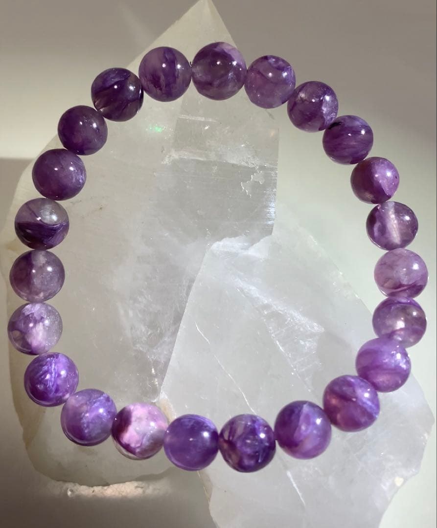 ⭐️希少⭐️エンジェルシリカ　ブレスレット　チャロアイトシリカ　ヒーリングパワー❣️