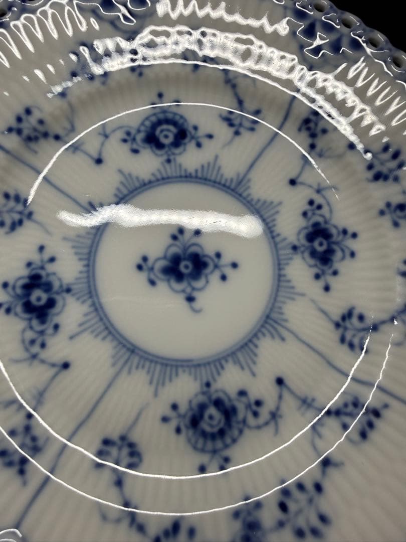 ロイヤルコペンハーゲン ブルーフルーテッド フルレース15cm2枚