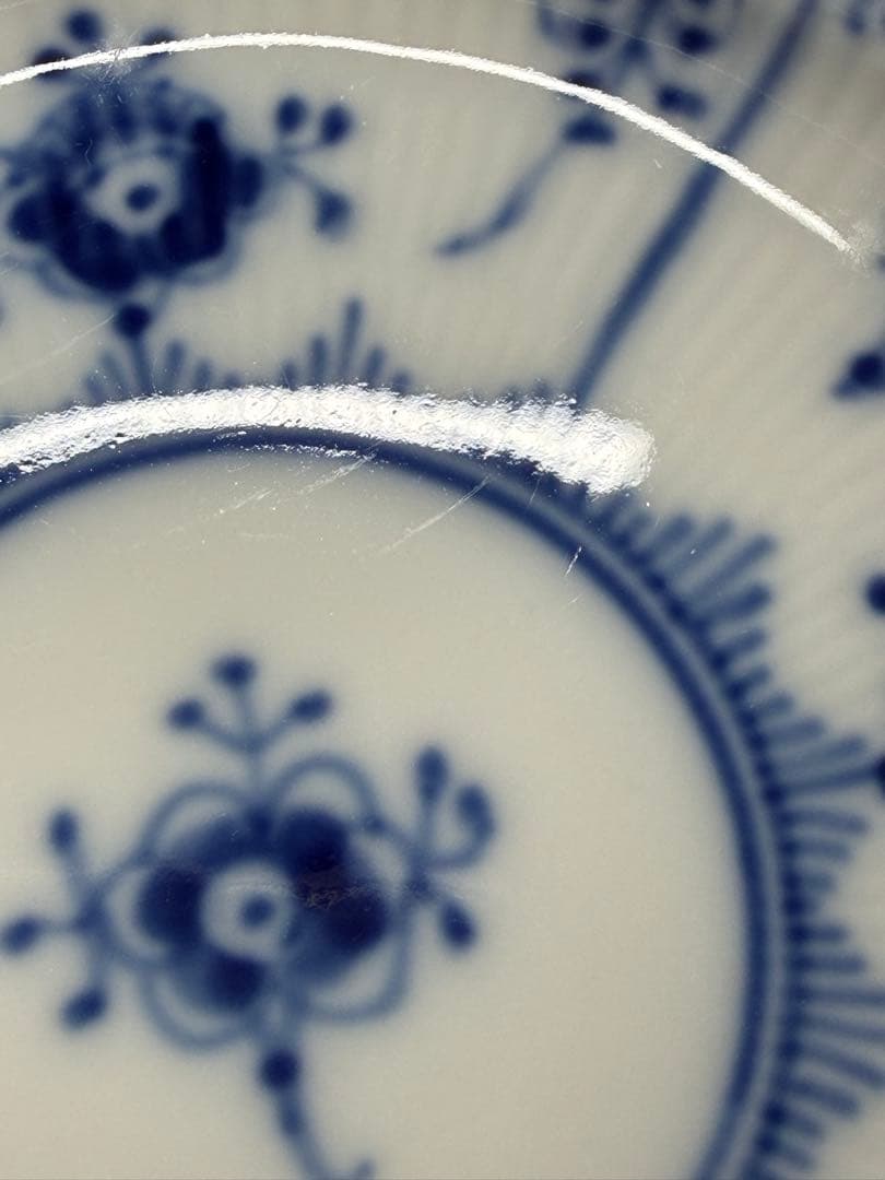 ロイヤルコペンハーゲン ブルーフルーテッド フルレース15cm2枚