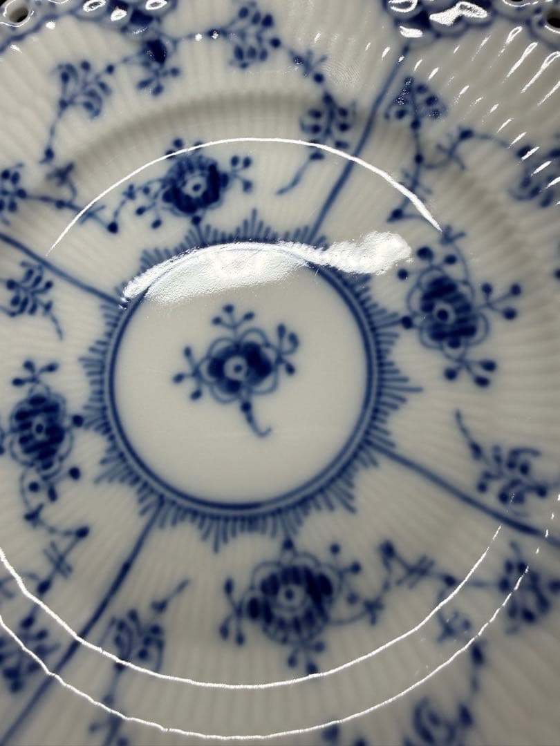 ロイヤルコペンハーゲン ブルーフルーテッド フルレース15cm2枚