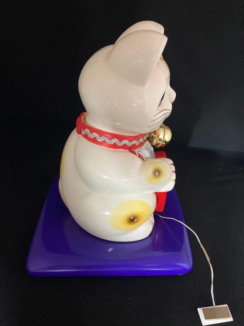 開運 宝くじ チャンスセンター 招き猫 置物 非売品 レア 金運 ソーラー ロト