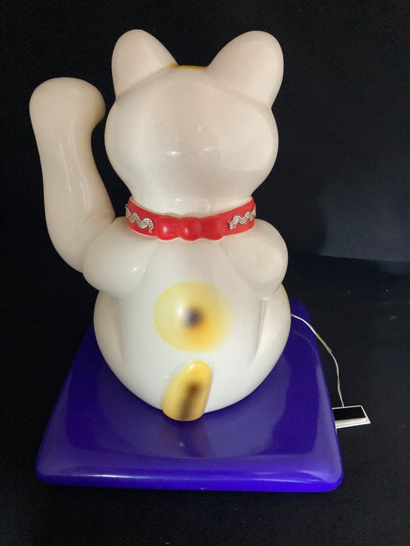 開運 宝くじ チャンスセンター 招き猫 置物 非売品 レア 金運 ソーラー ロト