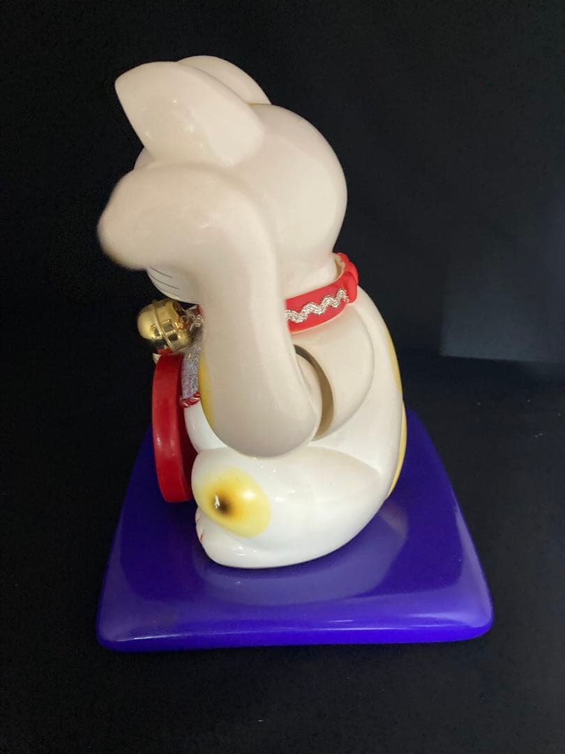 開運 宝くじ チャンスセンター 招き猫 置物 非売品 レア 金運 ソーラー ロト