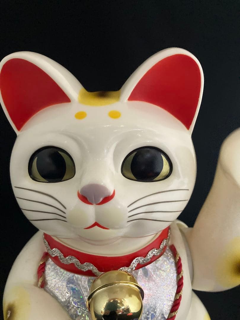 開運 宝くじ チャンスセンター 招き猫 置物 非売品 レア 金運 ソーラー ロト