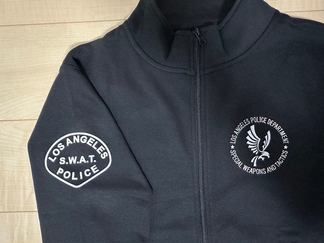 即納！在庫僅か！LAPD SWAT フリース ブラック XLサイズ サバゲー