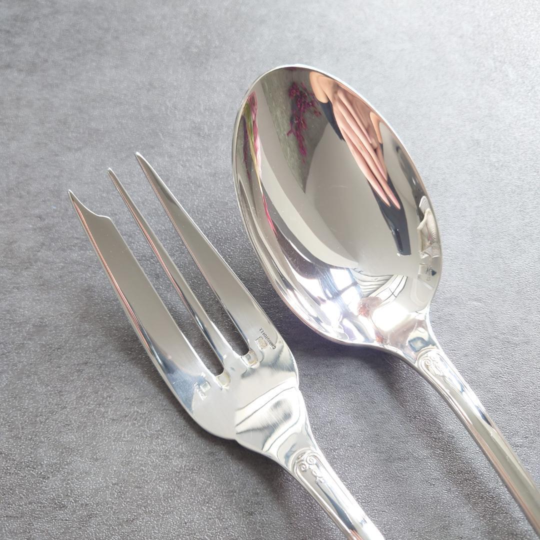 美品 クリストフル マルメゾン サービングフォーク サービングスプーン