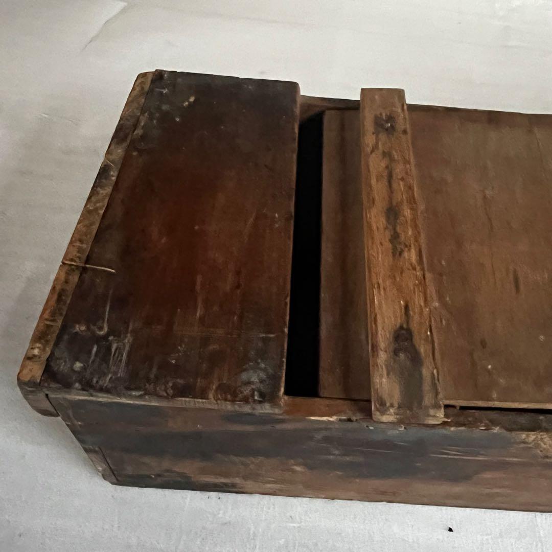 アンティーク　見た目が可愛い　木製　保管箱　木箱　収納ボックス