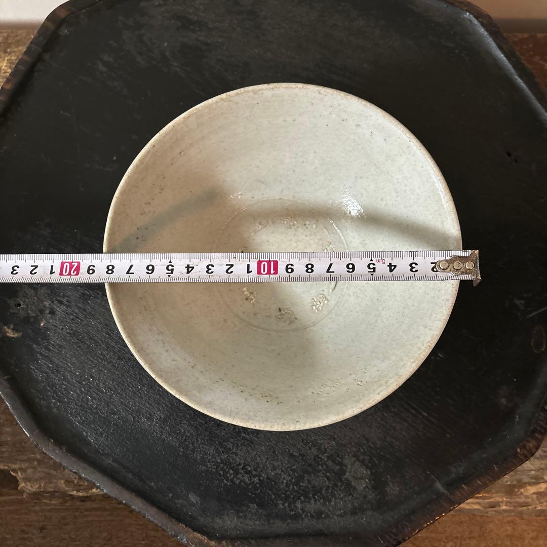 李朝　朝鮮王朝堅手鉢　白磁　茶碗　古民芸　韓国アンティーク　大茶碗　朝鮮古民具