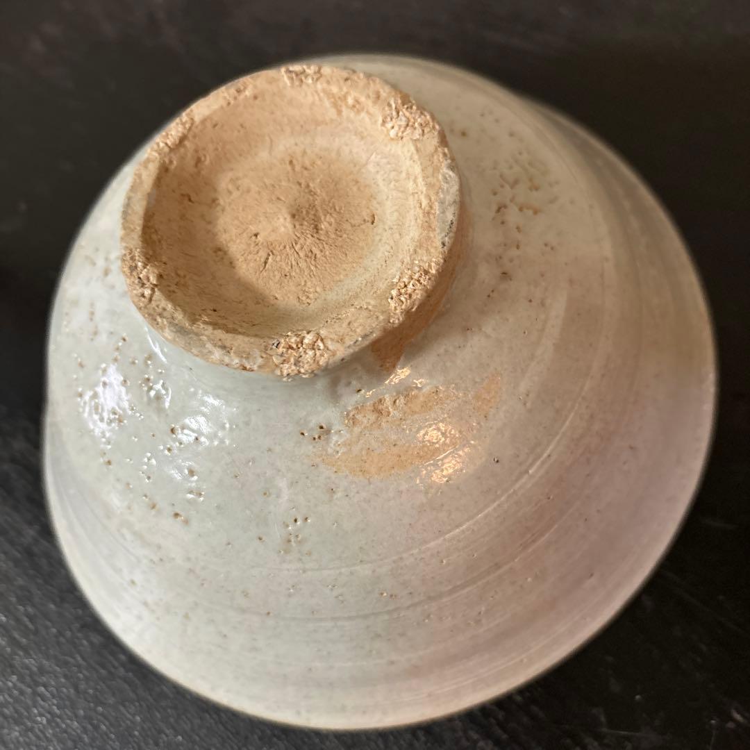 李朝　朝鮮王朝堅手鉢　白磁　茶碗　古民芸　韓国アンティーク　大茶碗　朝鮮古民具