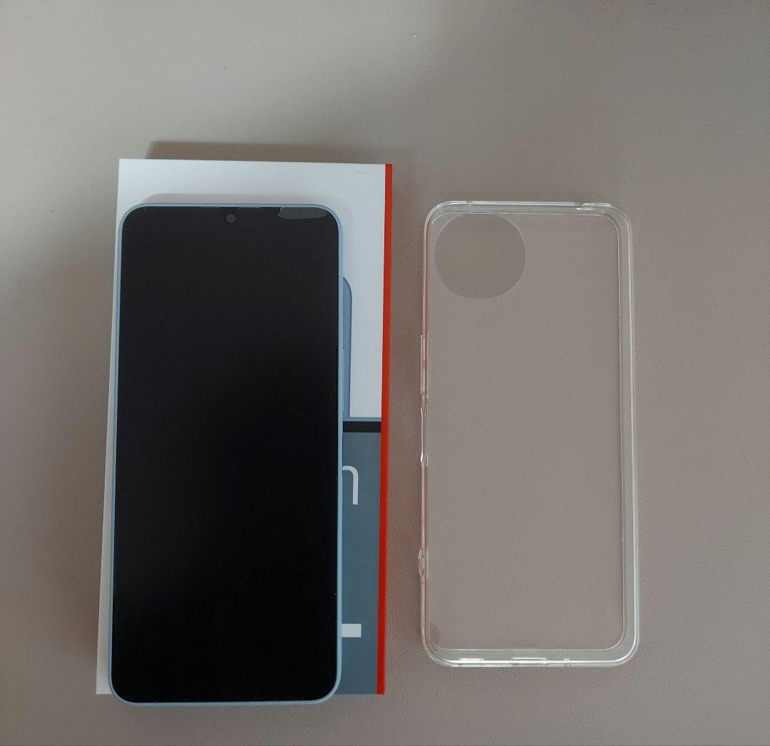 AQUOS wish 4 ブルー 本体とケース