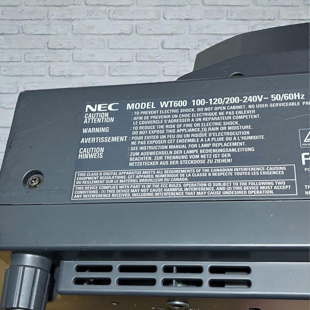 美品✨ NEC WT600 プロジェクター 動作品 ランプ57時間 付属多数
