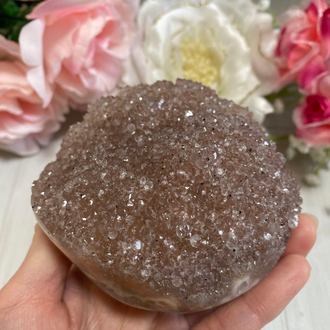 シュガーピンクアメジスト カップケーキ型 一点物