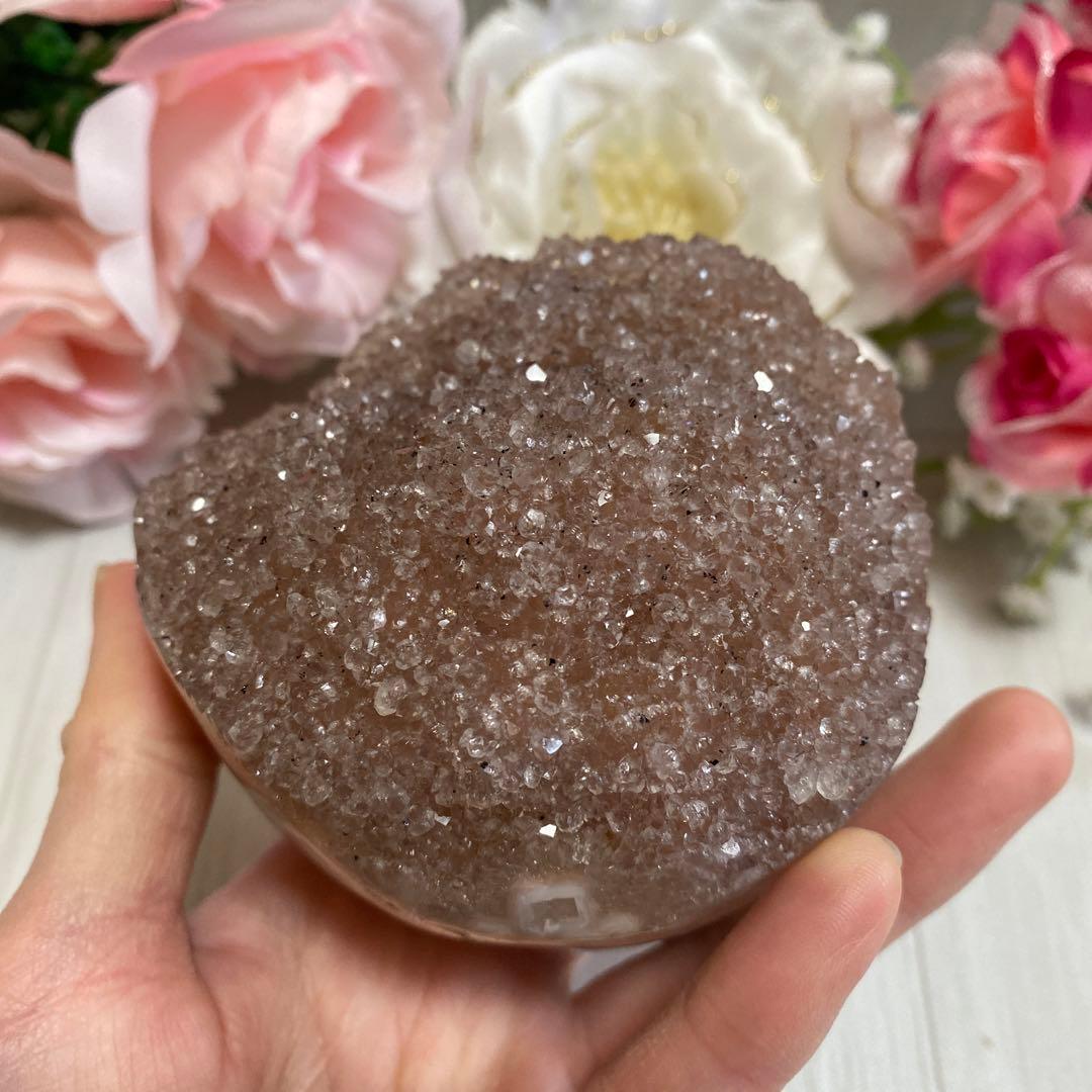 シュガーピンクアメジスト カップケーキ型 一点物