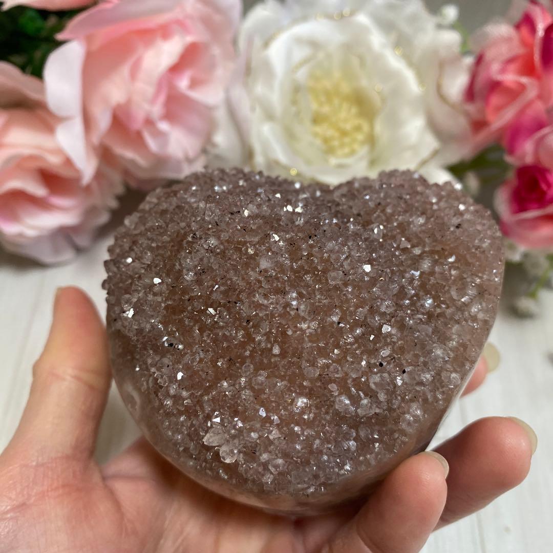 シュガーピンクアメジスト カップケーキ型 一点物