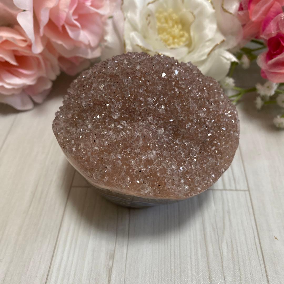 シュガーピンクアメジスト カップケーキ型 一点物