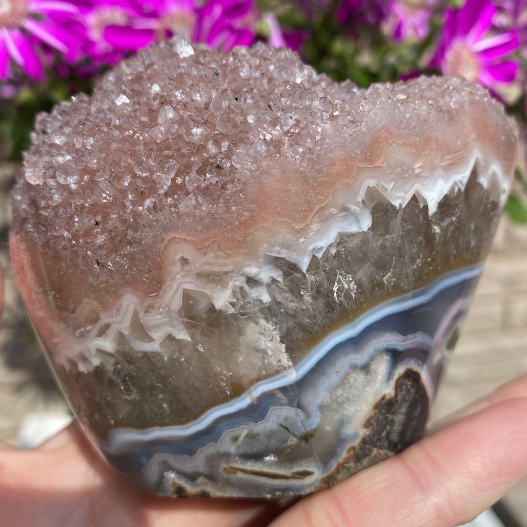 シュガーピンクアメジスト カップケーキ型 一点物