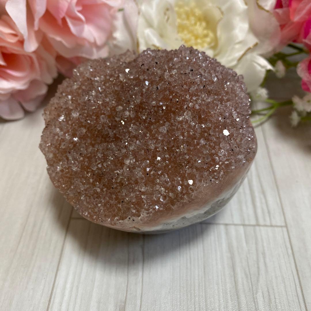 シュガーピンクアメジスト カップケーキ型 一点物