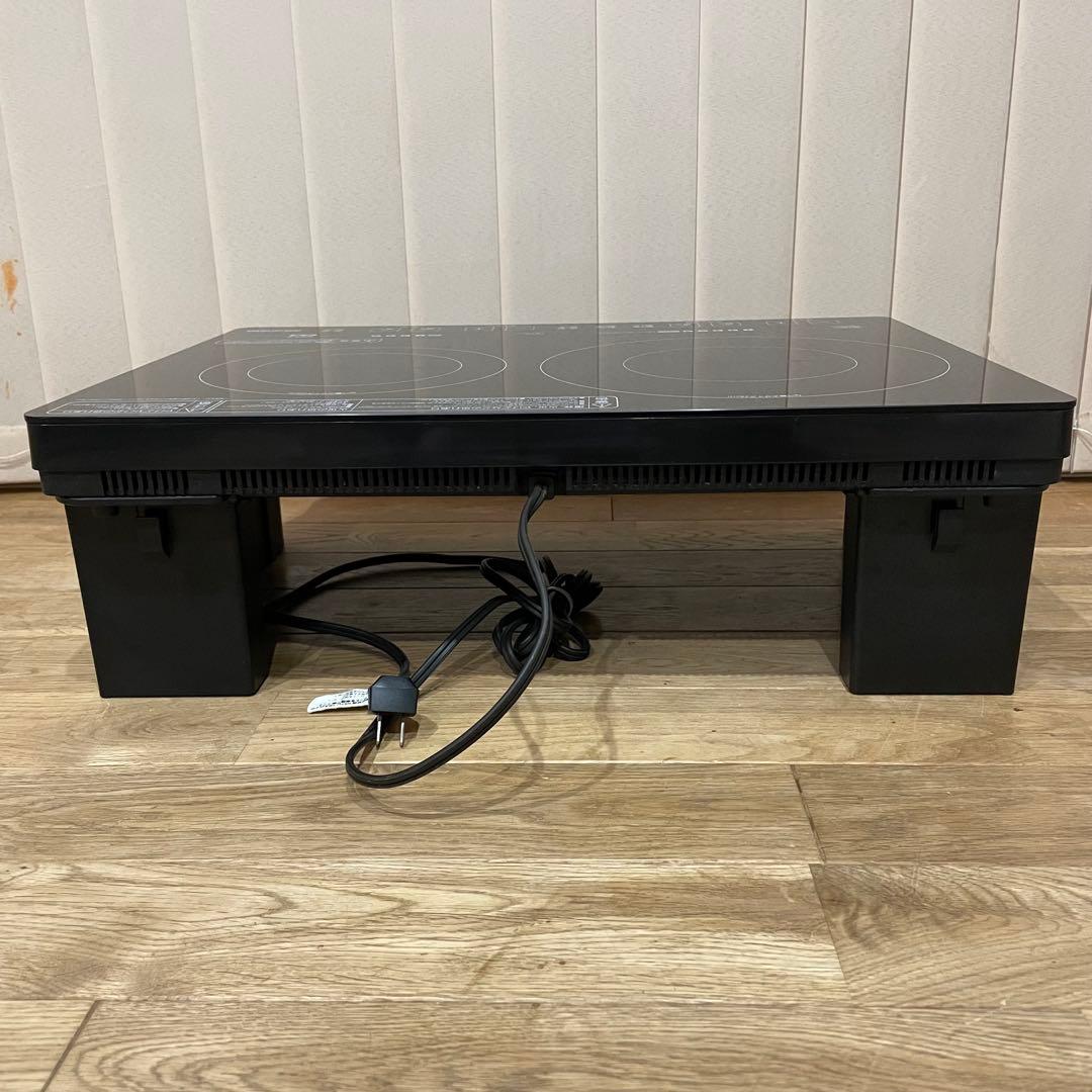 【美品】アイリスオーヤマ IHクッキングヒーター IHC-W2S-B 足つき