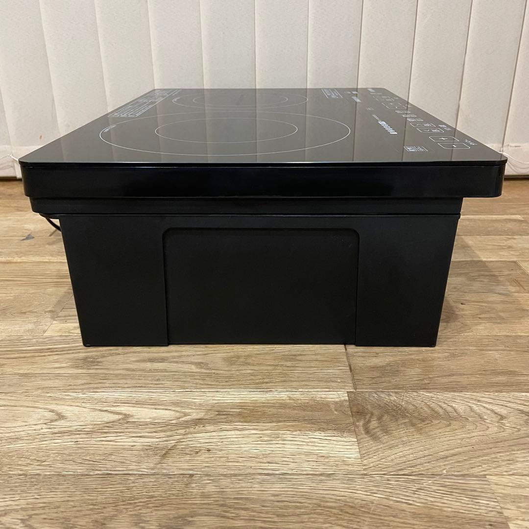 【美品】アイリスオーヤマ IHクッキングヒーター IHC-W2S-B 足つき