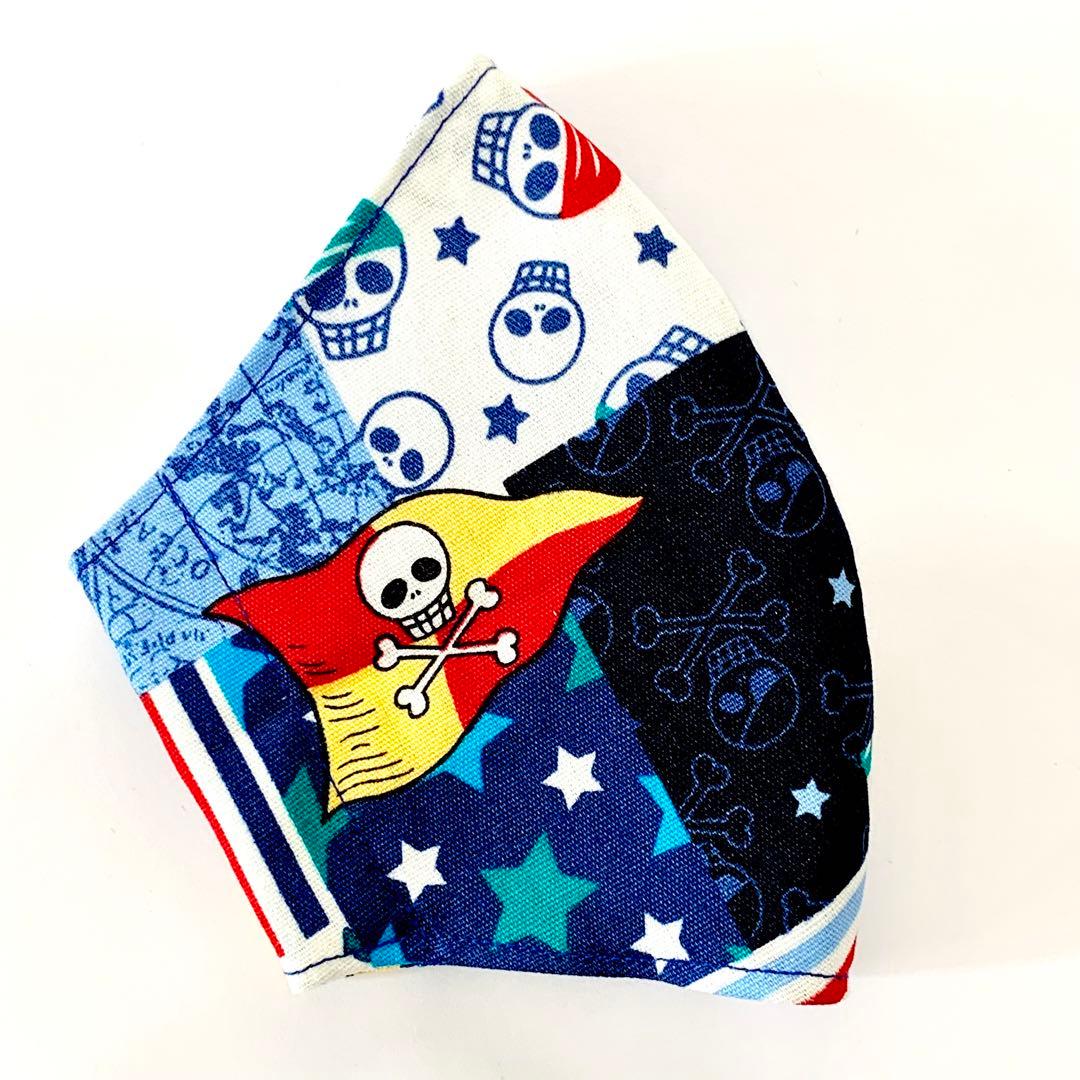 No.582 オーダーマスク　布　海賊　ドクロ　ハンドメイド　おまとめ割