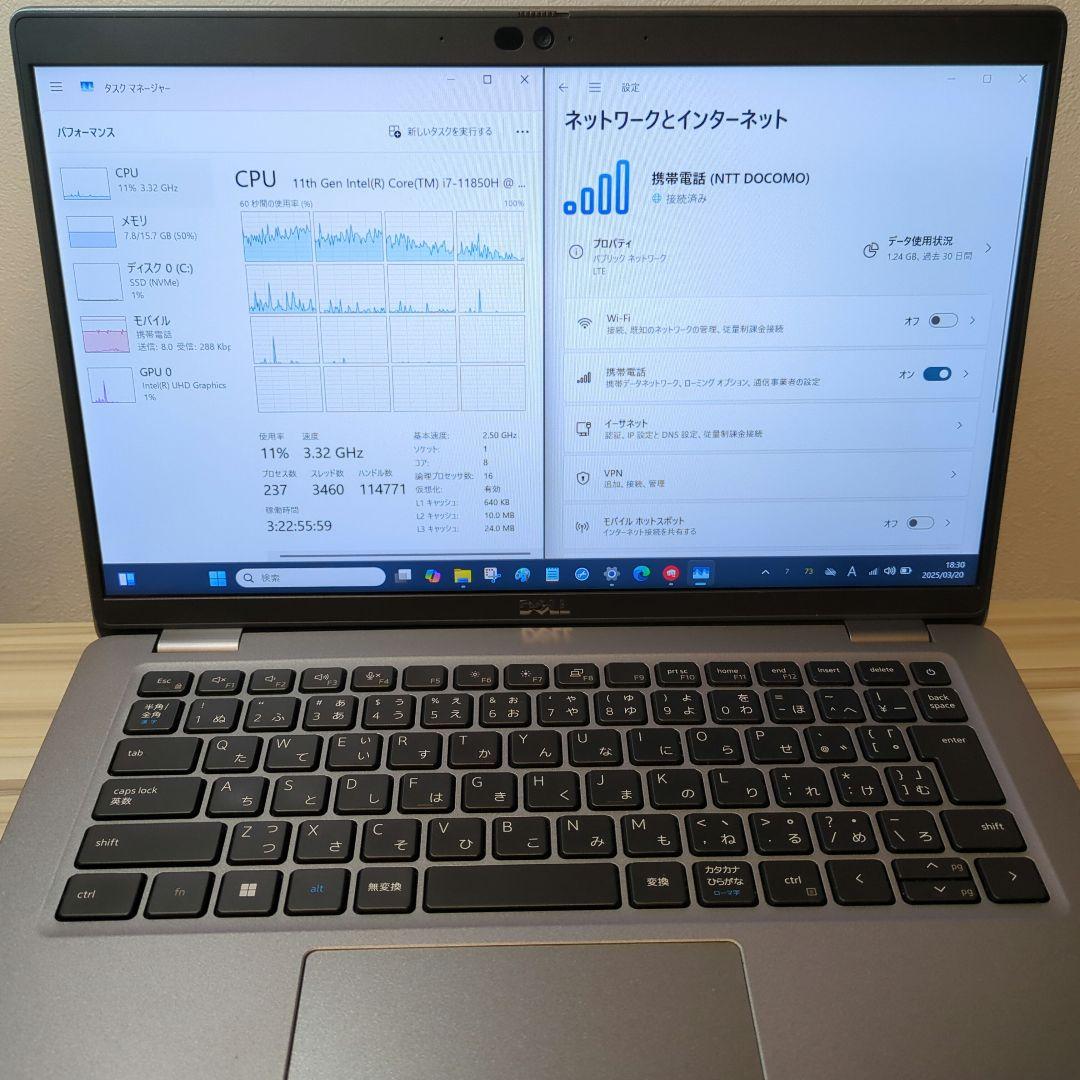 タッチ LTE office デル Latitude5421 i7-11850H