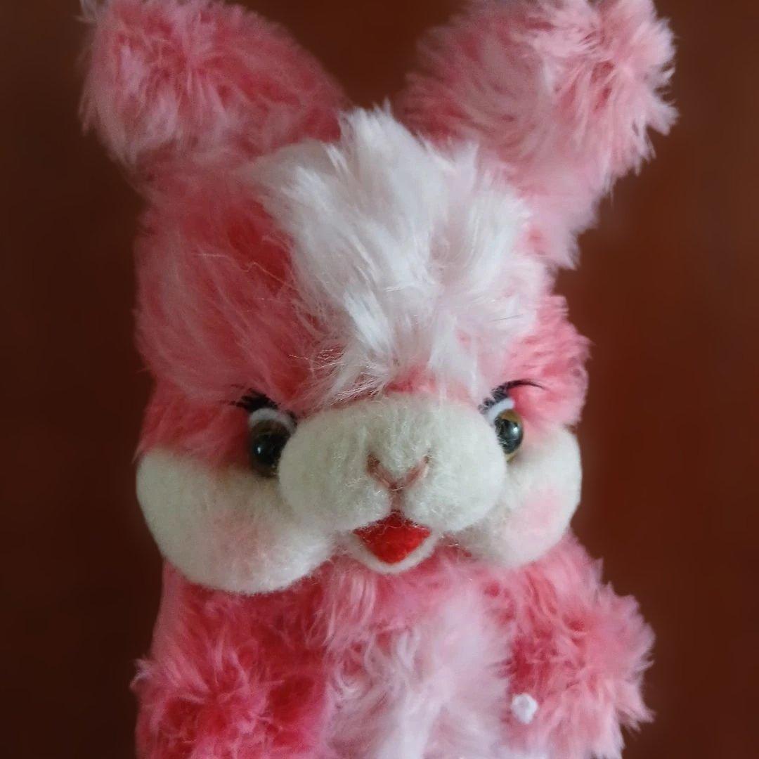 作家様　ウサギ　ピンク　ぬいぐるみ