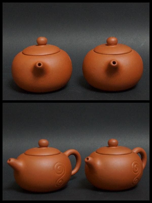 ☆煎茶道具☆紫砂西施急須(2点セット) 在銘小ぶり可愛らしい茶壺 宜興紫砂壷