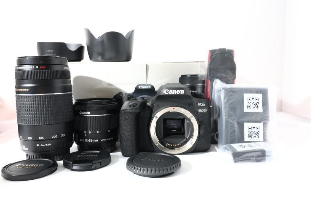 【新品級】★Canon EOS 9000D★ダブルレンズ 箱付