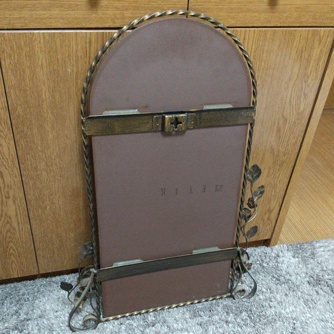 壁掛け鏡 アイアン アンティーク 鏡