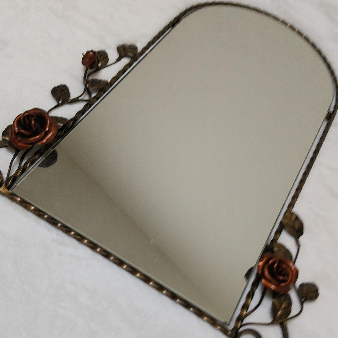 壁掛け鏡 アイアン アンティーク 鏡