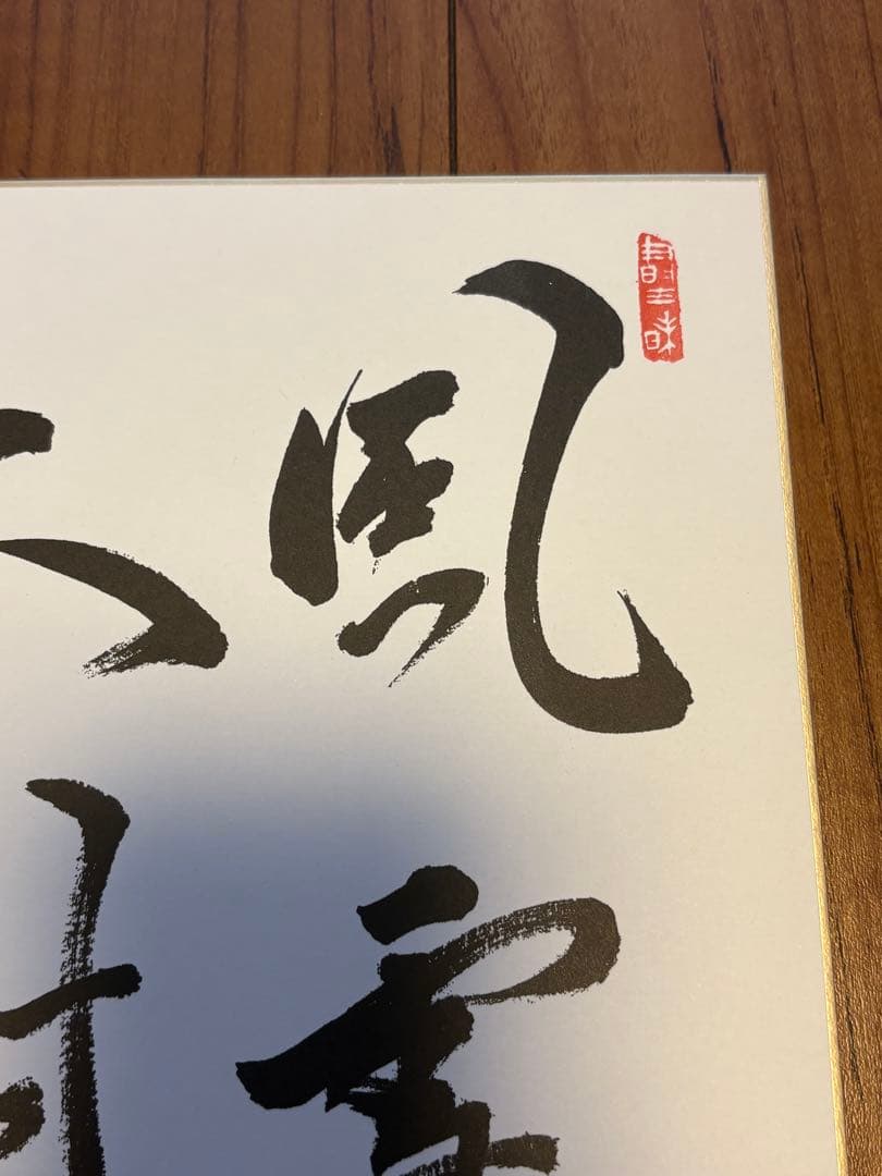 麻生太郎 元内閣総理大臣色紙 「風雪育大樹」