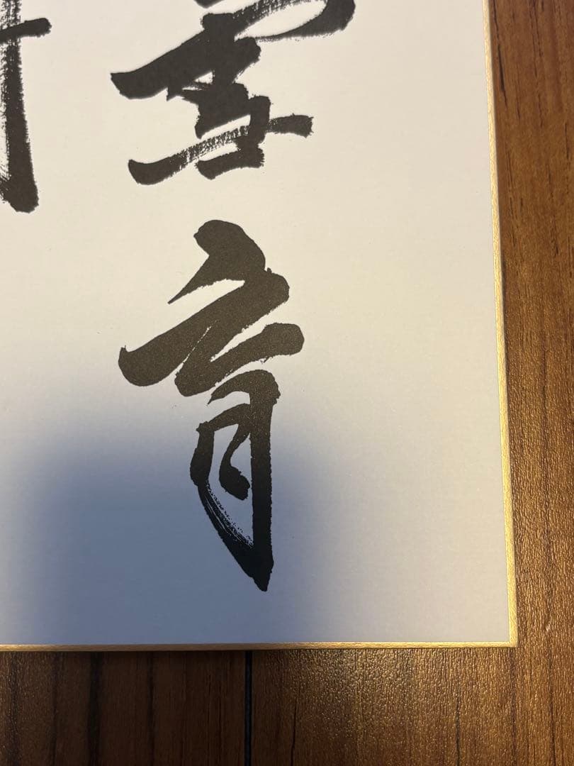 麻生太郎 元内閣総理大臣色紙 「風雪育大樹」