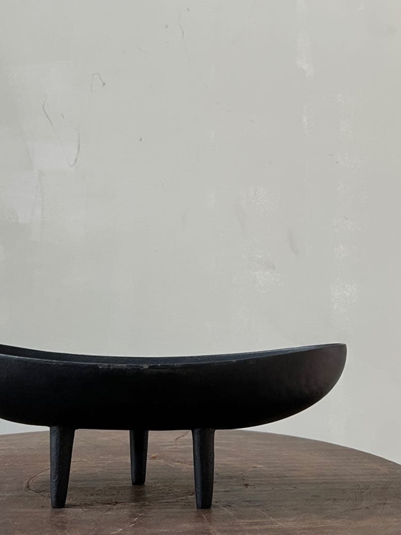 名作70年代 南部鉄器 水盤花器／japanese modern vintage